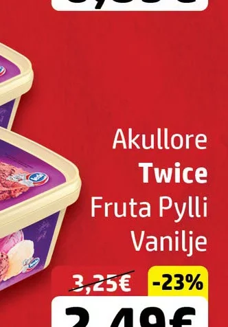 Akullore Twice Fruta Pylli Vanilje