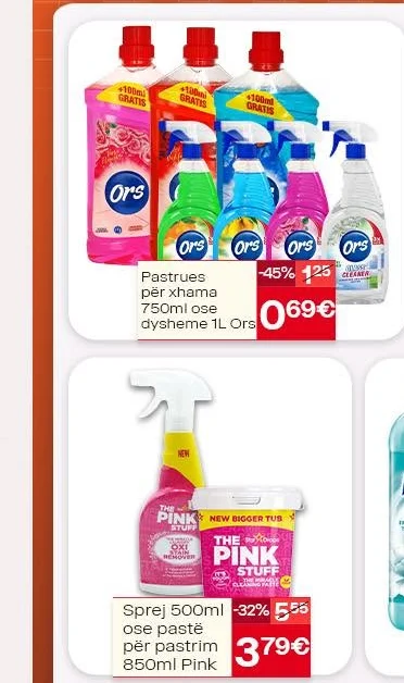 Pastrues për Xhama Ors 750ML Ose Dysheme 1L