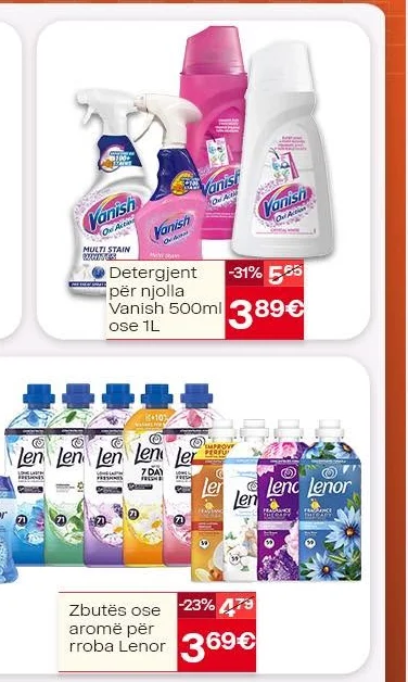 Detergjent për Njolla Vanish 500ML Ose 1L