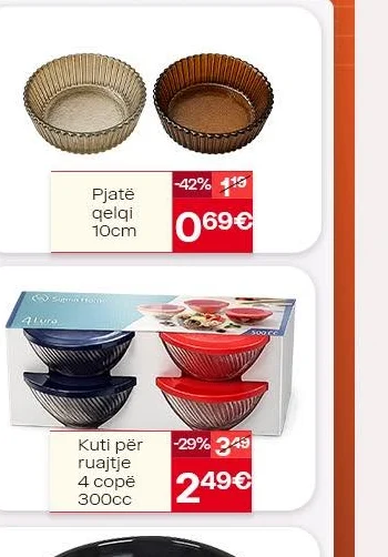 Pjatë Qelqi 10CM