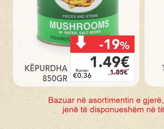 Këpurdha 850GR