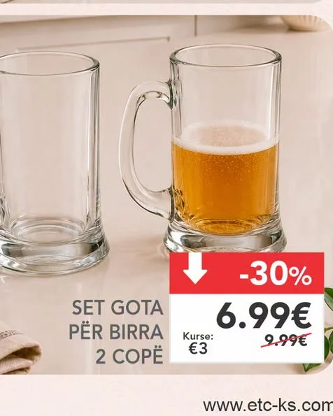 Set Gota per Birra 2 Cope