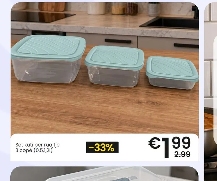 Set Kuti per Ruajtje 3 Cope