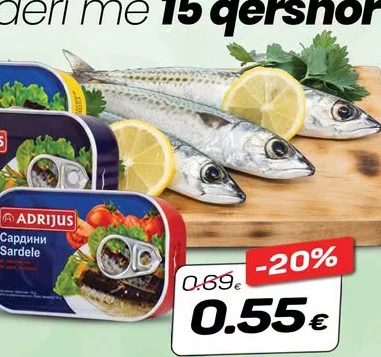 Adrijus Sardele 125GR