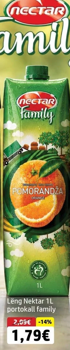 Lëng Nektar 1L Portokall Family