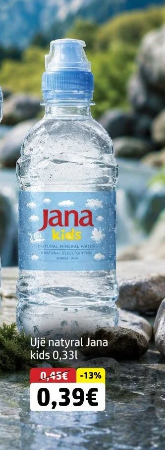 Ujë Natyral Jana Kids 0,33L