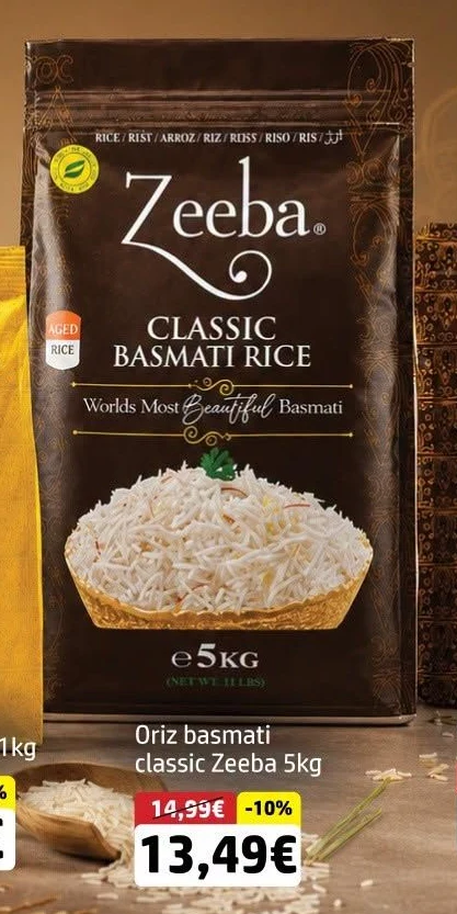 Oriz Basmati Classic Zeeba 5KG