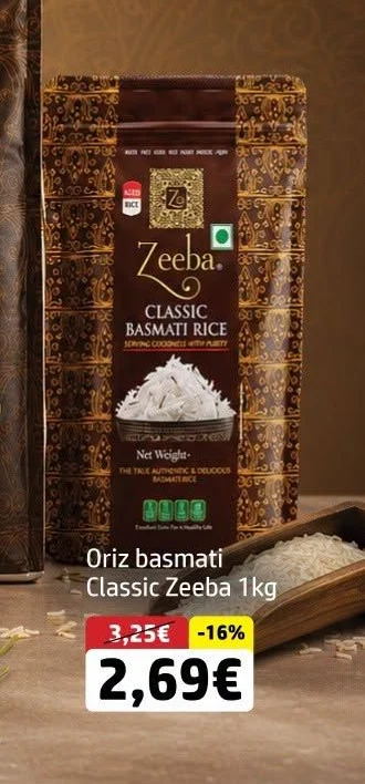 Oriz Basmati Classic Zeeba 1KG