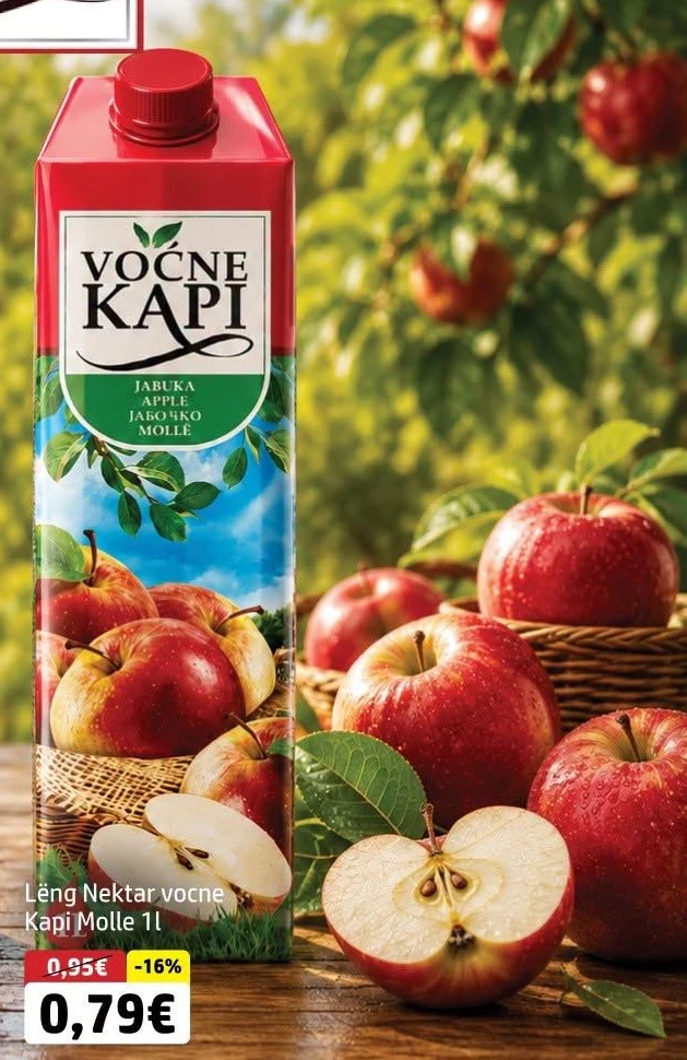 Lëng Nektar Vocne Kapi Molle 1L