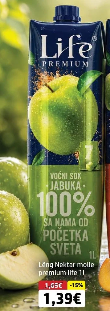 Lëng Nektar Molle Premium Life 1L