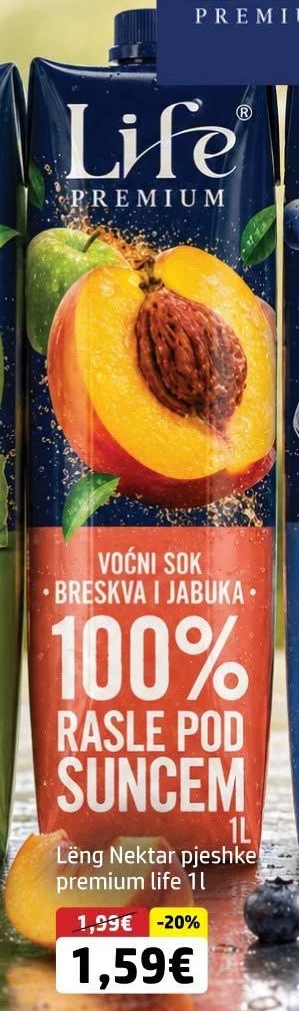 Lëng Nektar Pjeshke Premium Life 1L