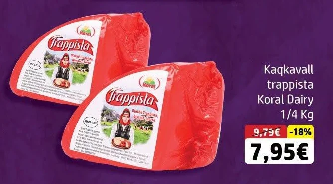 Kaqkavall Trappista Koral Dairy 1/4 Kg