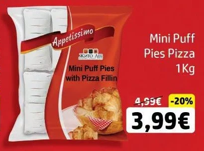 Mini Puff Pies Pizza 1KG