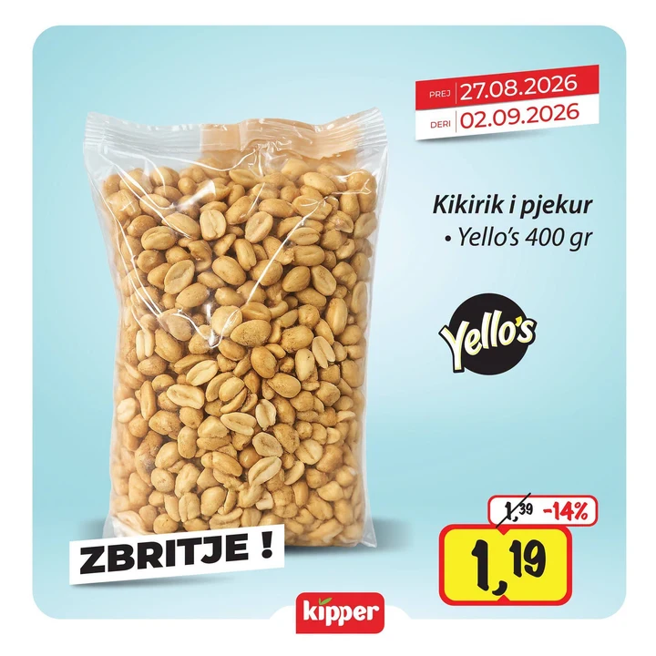 Kikirik I Pjekur Yello's 400 Gr