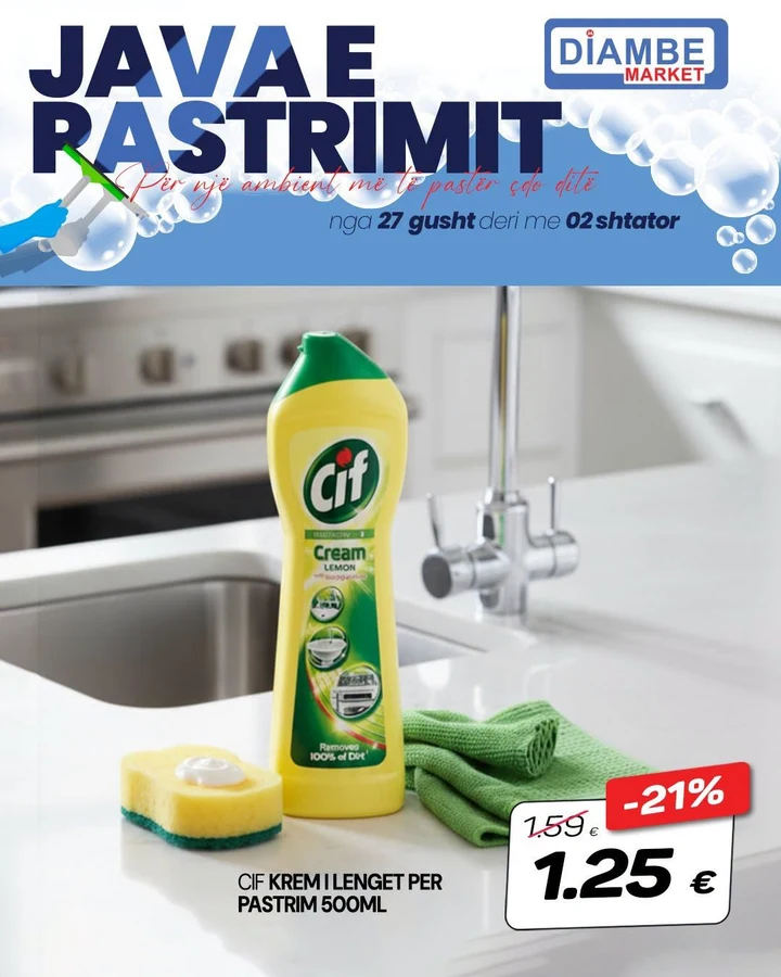 Cif Krem I Lenget per Pastrim