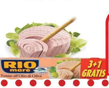 Tuna në Vaj Ulliri 3+1 80G, Rio Mare