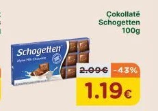 Çokollatë Schogetten 100G