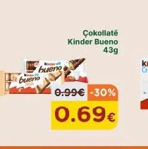 Çokollatë Kinder Bueno 43G