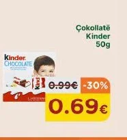 Çokollatë Kinder 50G