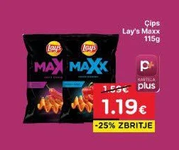 Çips Lay's Maxx 115G