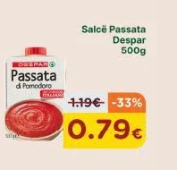 Salcë Passata Despar 500G