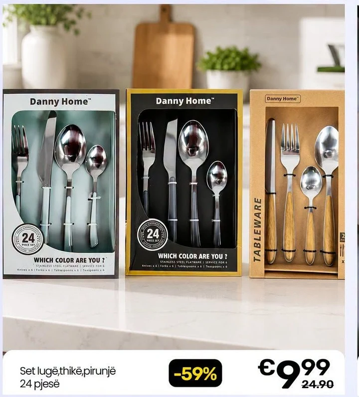 Set Lugë, Thikë, Pirunjë 24 Pjesë