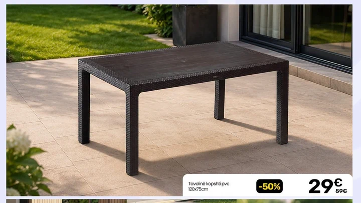 Tavolinë Kopshti Pvc 120X75CM