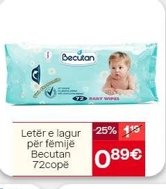 Letër E Lagur për Fëmijë Becutan 72COPË