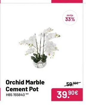 Orchid Marble Cement Pot