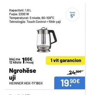 Ngrohëse Uji Heinner HEK-TF18GX