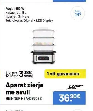 Aparat Zierje me Avull Heinner HSA-D950SS