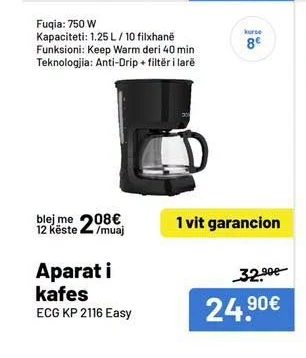 Aparat I Kafes Ecg Kp 2116 Easy