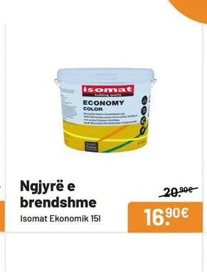 Ngjyrë E Brendshme Isomat Ekonomik 15L