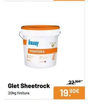 Glet Sheetrock 20KG Finitura