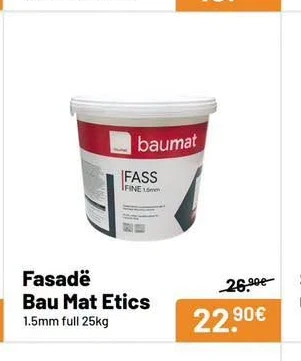 Fasadë Bau Mat Etics 1.5MM Full 25KG