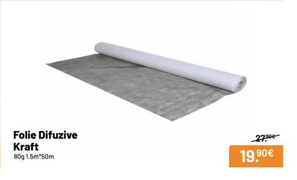 Folie Difuzive Kraft 80G 1.5M*50M