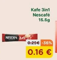 Kafe 3IN1 Nescafé 15.5G