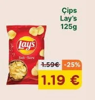 Çips Lay’s 125G