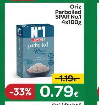 Oriz Parboiled Spar NO.1 4X100G