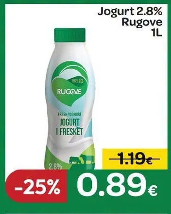 Jogurt 2. Rugove 1L