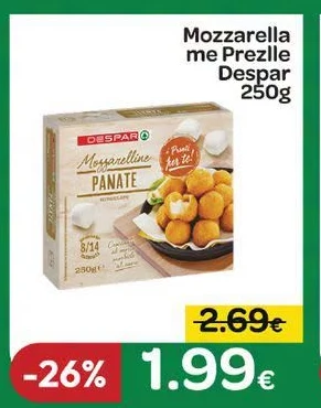 Mozzarella me Prezlle Despar