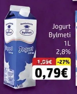 Jogurt Bylmeti 1L 2,8%