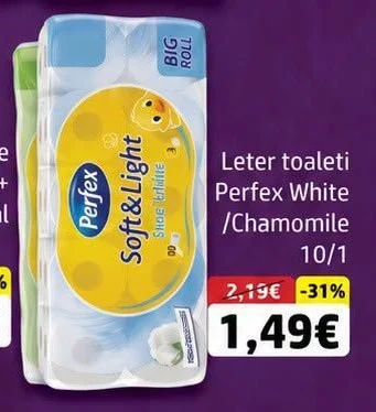 Leter Toalet Perfex White /chamomile 10/1