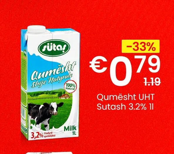 Qumësht Uht Sutash 3. 1L