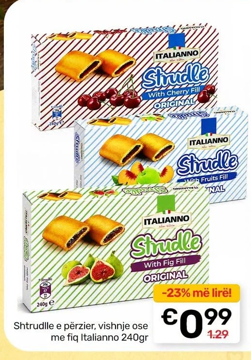 Shtrudlle E Përzier, Vishnje Ose me Fiq Italianno 240GR
