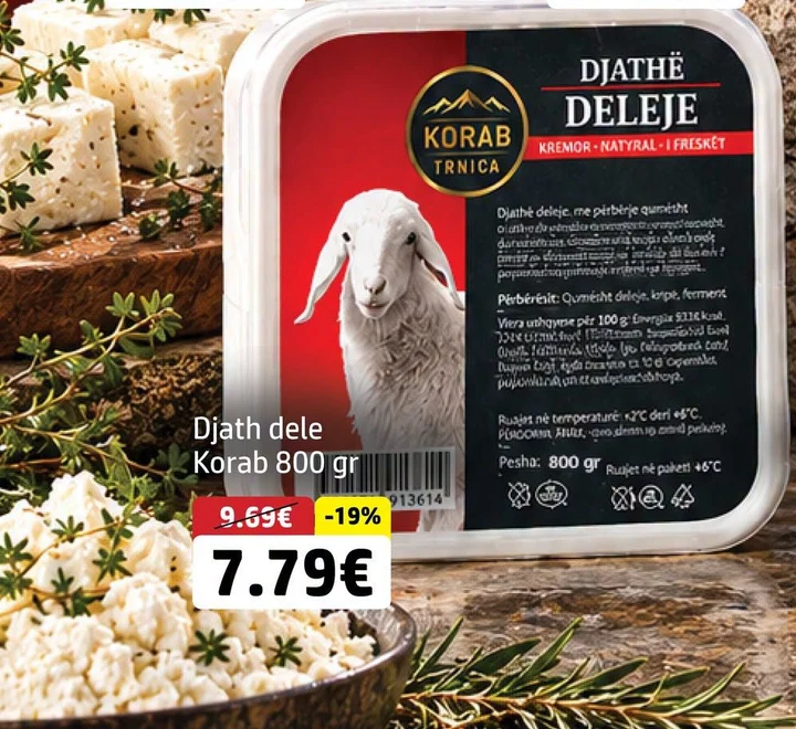 Djath Dele Korab 800 Gr
