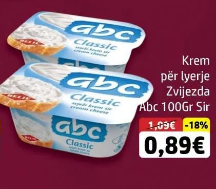Krem për Lyerje Zvijezda Abc 100GR Sir