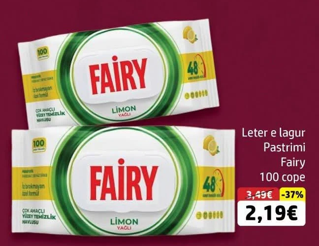 Leter E Lagur Pastrimi Fairy 100 Cope
