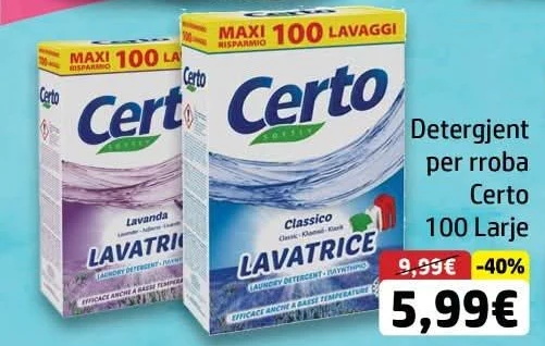 Detergjent per Roba Certo
