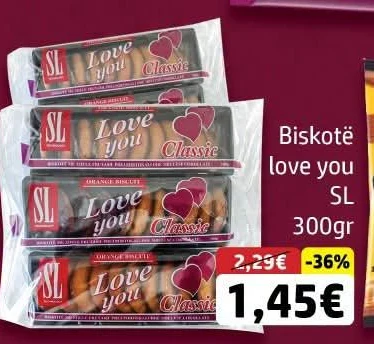 Biskotë Love You Sl 300GR